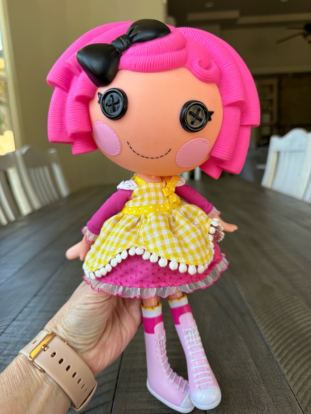 Lalaloopsy Crumbs Sugar Cookie Doll Inspired Pink Button-Eye
